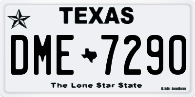 TX license plate DME7290