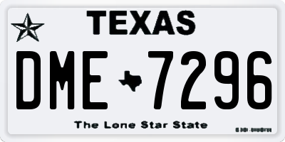 TX license plate DME7296