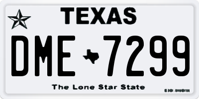 TX license plate DME7299