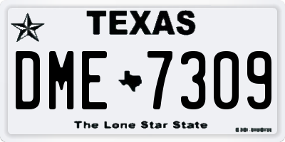 TX license plate DME7309