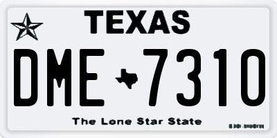TX license plate DME7310