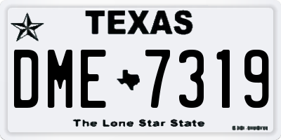 TX license plate DME7319
