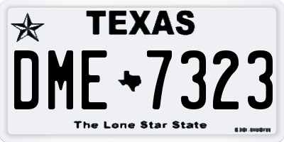 TX license plate DME7323