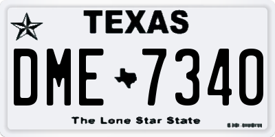 TX license plate DME7340