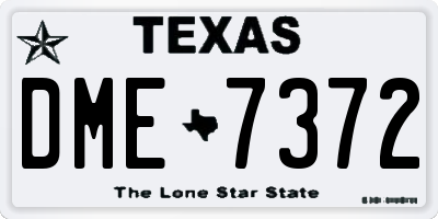 TX license plate DME7372