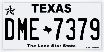 TX license plate DME7379
