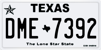 TX license plate DME7392