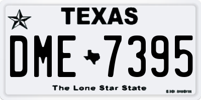 TX license plate DME7395
