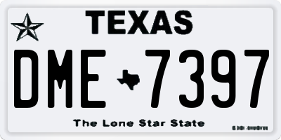 TX license plate DME7397