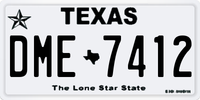 TX license plate DME7412