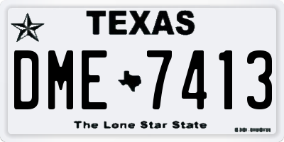 TX license plate DME7413