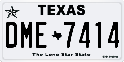 TX license plate DME7414