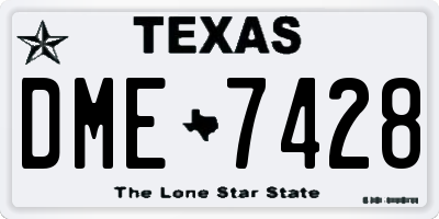 TX license plate DME7428