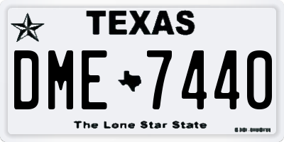 TX license plate DME7440