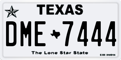 TX license plate DME7444