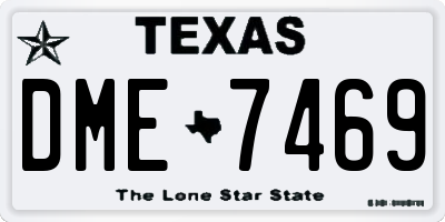 TX license plate DME7469