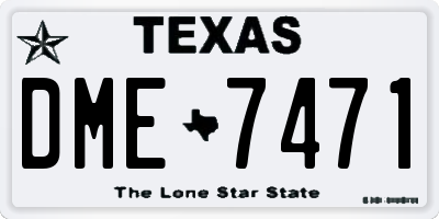 TX license plate DME7471