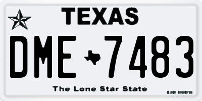 TX license plate DME7483