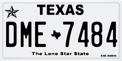 TX license plate DME7484