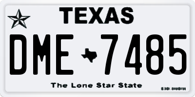 TX license plate DME7485