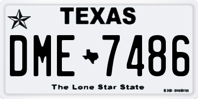 TX license plate DME7486