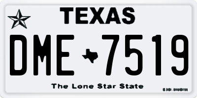 TX license plate DME7519