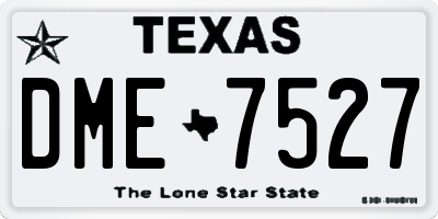 TX license plate DME7527