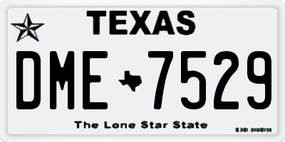 TX license plate DME7529