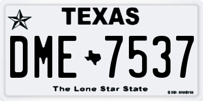 TX license plate DME7537