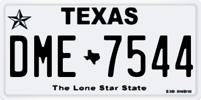 TX license plate DME7544