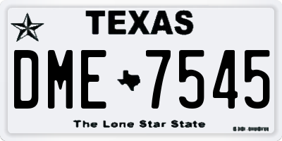 TX license plate DME7545