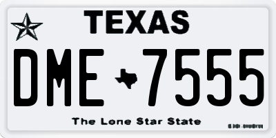 TX license plate DME7555