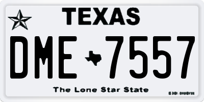 TX license plate DME7557