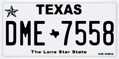 TX license plate DME7558