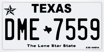 TX license plate DME7559