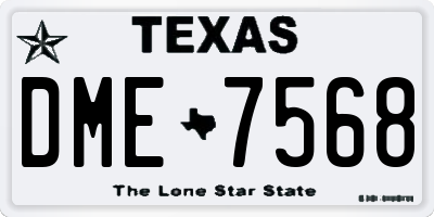 TX license plate DME7568