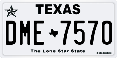 TX license plate DME7570