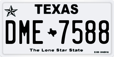 TX license plate DME7588