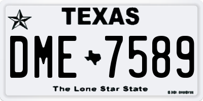 TX license plate DME7589