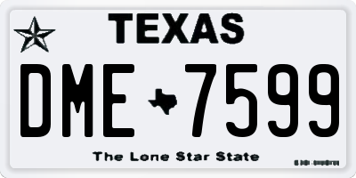 TX license plate DME7599