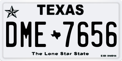 TX license plate DME7656