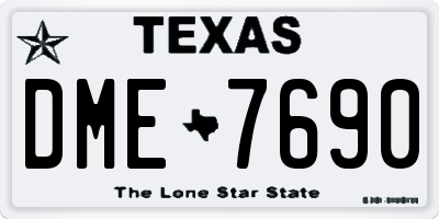 TX license plate DME7690