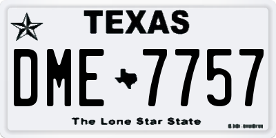 TX license plate DME7757