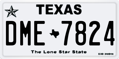 TX license plate DME7824