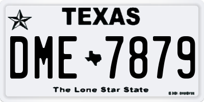 TX license plate DME7879