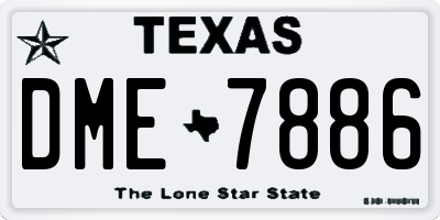 TX license plate DME7886