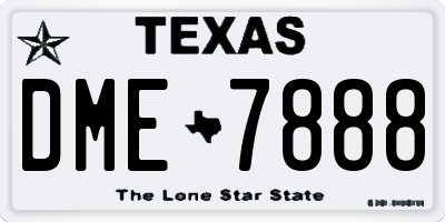 TX license plate DME7888