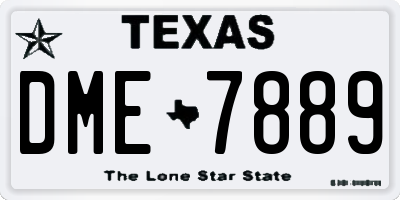 TX license plate DME7889