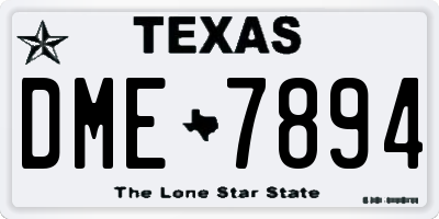 TX license plate DME7894