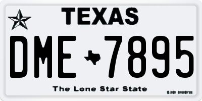 TX license plate DME7895